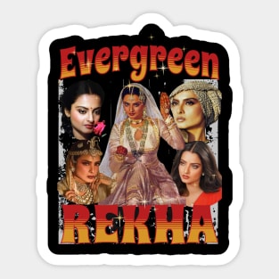 Rekha l Legend l Bollywood l Vintage l Indian actress l Bootleg l 90s style Sticker